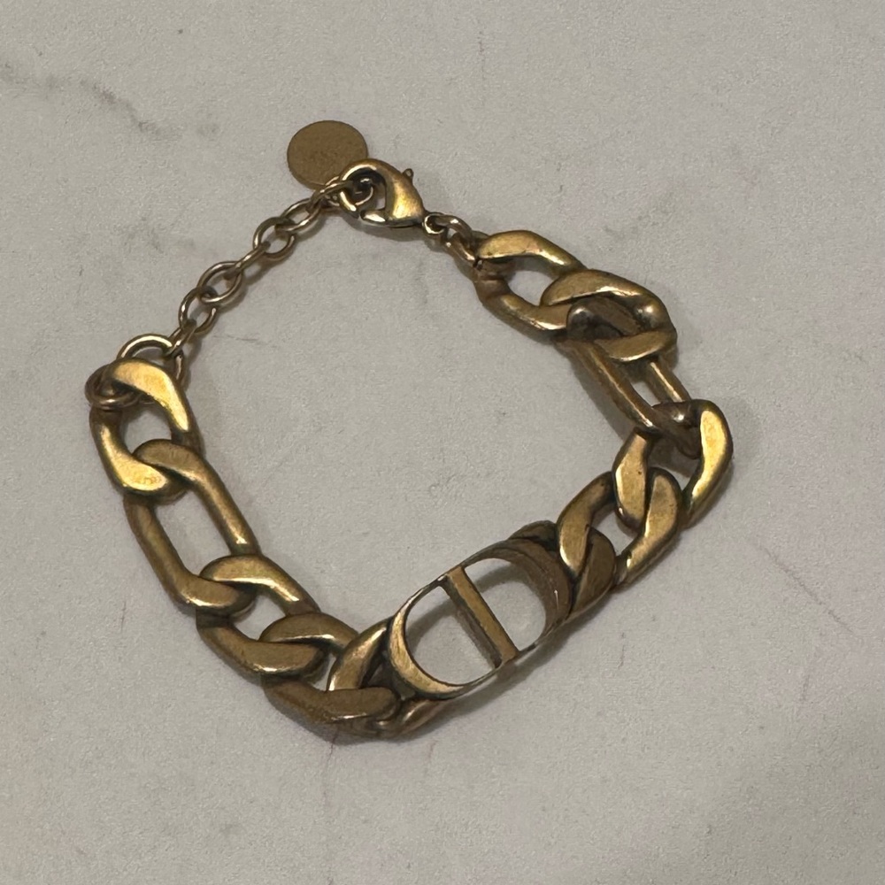 Dior 30 Montaigne Bracelet Antique Gold Finish Metal